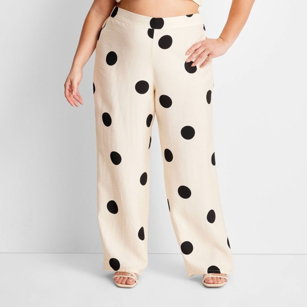 Future Collective with Jenny K. Lopez Women's Straight Leg Polka Dot Pants